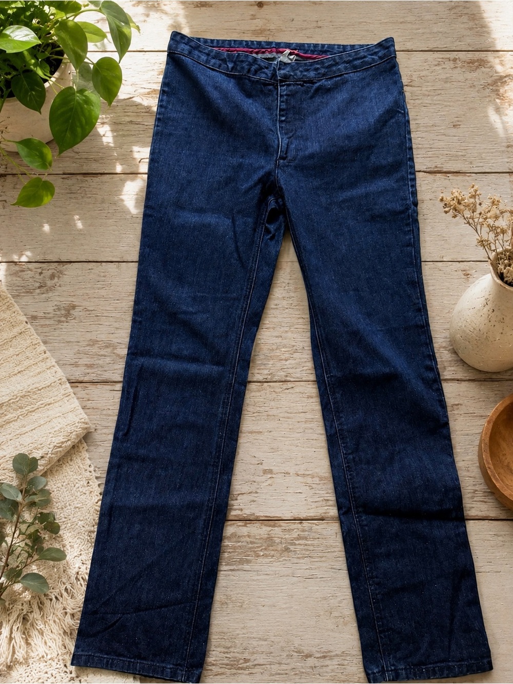 J.Crew Dark Wash Denim Trouser Jeans Size 8 100% Cotton